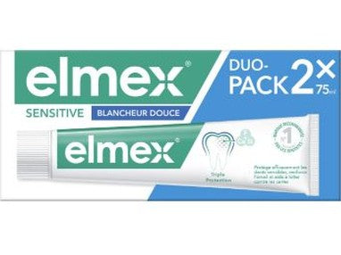 Elmex Dentifrice Sensensitive blancheur douce 2x75ml