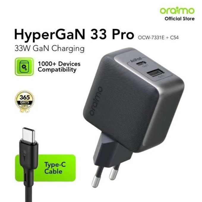 ORAIMO - Chargeur Type-C OCW-7331E+C54 - Câble 1m Dialy - Dakar 