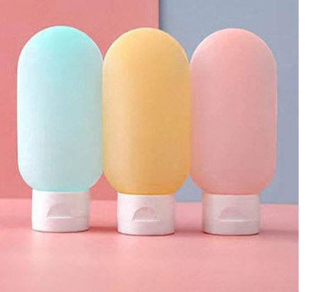 Ensemble de flacons de voyage rechargeables et flexibles - Etanches et compressibles