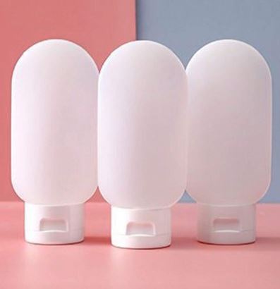 Ensemble de flacons de voyage rechargeables et flexibles - Etanches et compressibles