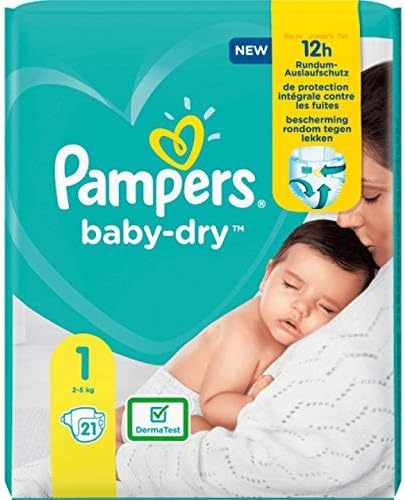 PAMPERS Baby Dry - Taille 1 (2 kg à 5 kg) - Lot de 21 couches  Dakar Dialy