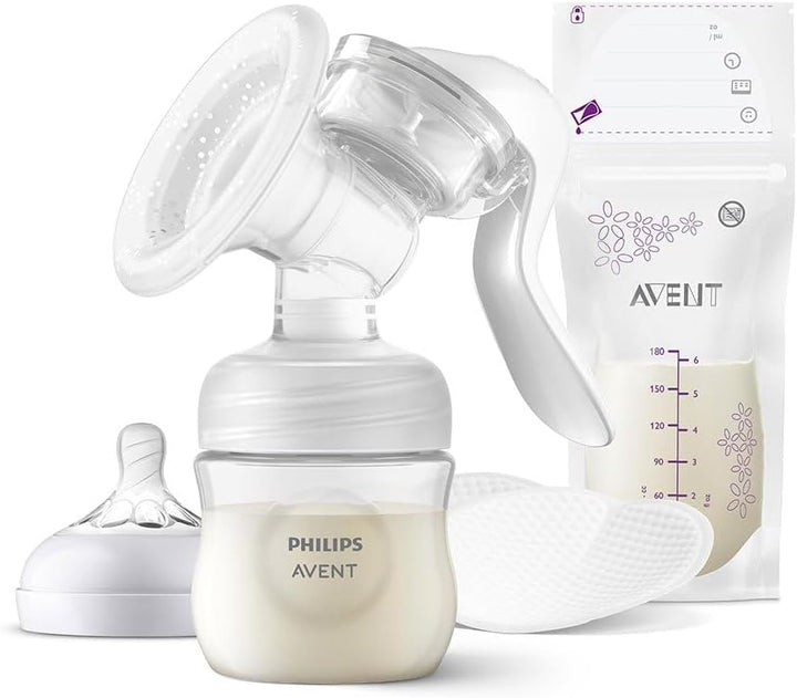 PHILIPS - Kit tire-lait manuel Simple avec biberon, coussinet d'allaitement & sachets de conservation Dakar Dialy