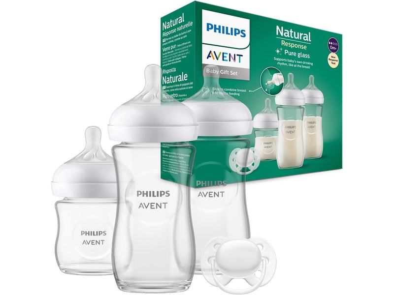 PHILIPS AVENT - Lot de 3 biberons en verre avec tétines naturelles anti-coliques Dakar Dialy