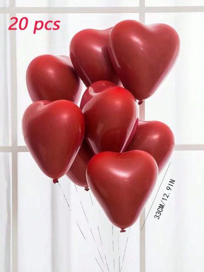 Ballons rouges en forme de cœur à couche unique, grenade