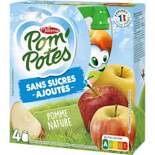POM'POTES - Compote Pomme Nature Sans Sucre Ajouté - 4x90G Dialy - Dakar 
