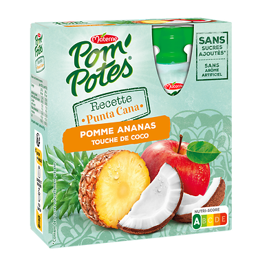 Pom'potes - Compotes en gourdes saveur pomme, ananas et touche de coco dakar dialy