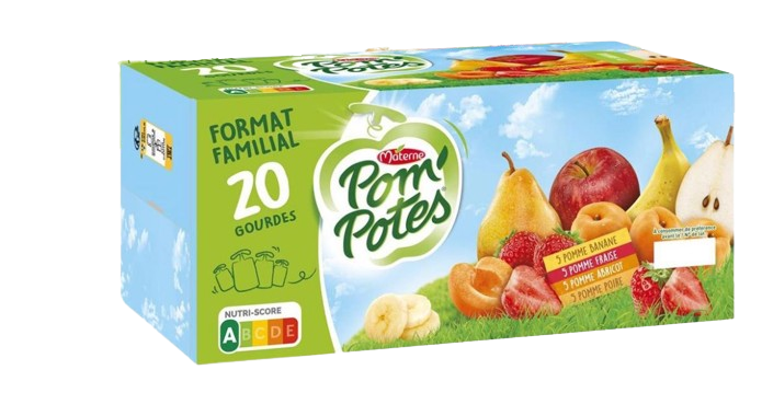 POM’POTES - Compotes Multi Fruits – Lot de 20 x 90g - Format familial Dialy - Dakar 