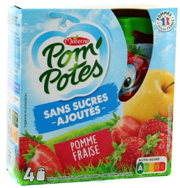 POM' POTES - Compotes pomme fraise - 4x90g  DAKAR DIALY
