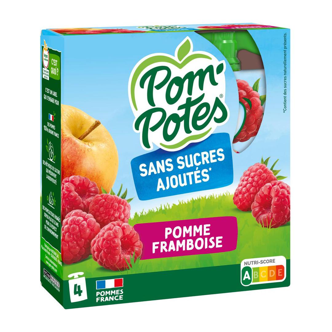 POM'POTES – Compotes Pomme/Framboise Sans Sucre Ajouté (4 x 90g) Dialy - Dakar