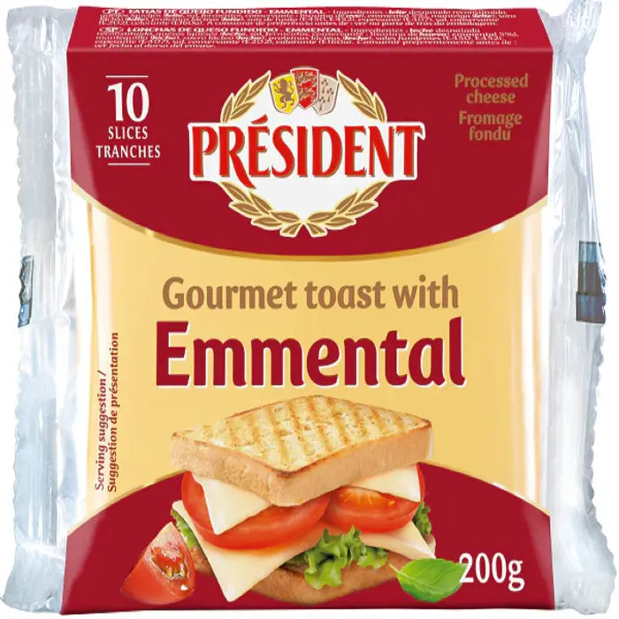 PRESIDENT - Emmental 10 tranches - 200g Dakar Dialy