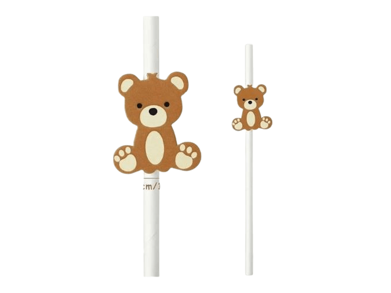 Pailles Papier Jetables Motif Ours – Lot de 20 pour Fête Dialy - DAKAR 