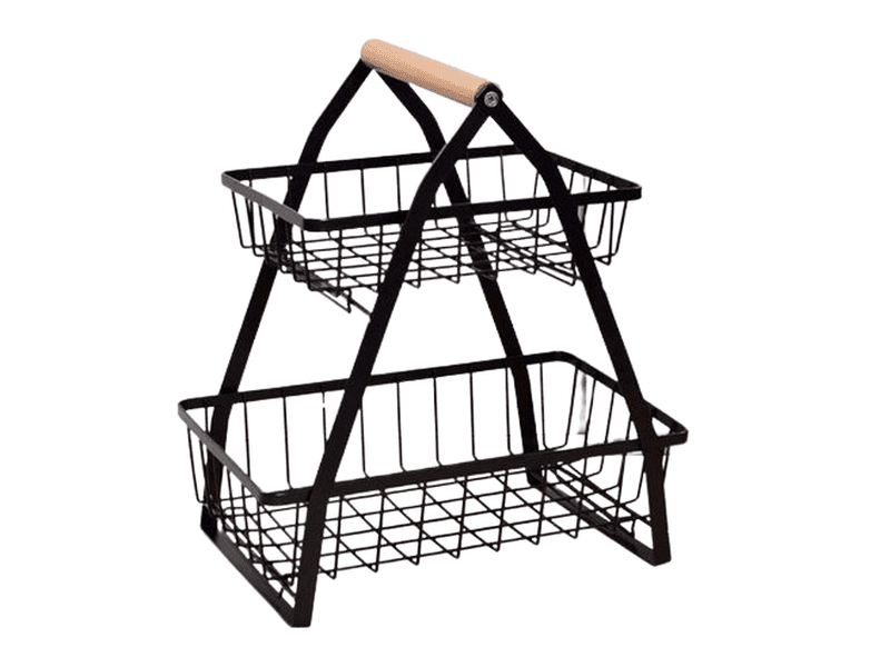 Panier de cuisine à 2 niveaux – Rangement en fil métallique robuste Dialy - Dakar 