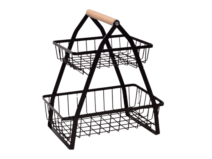 Panier de cuisine à 2 niveaux – Rangement en fil métallique robuste Dialy - Dakar 
