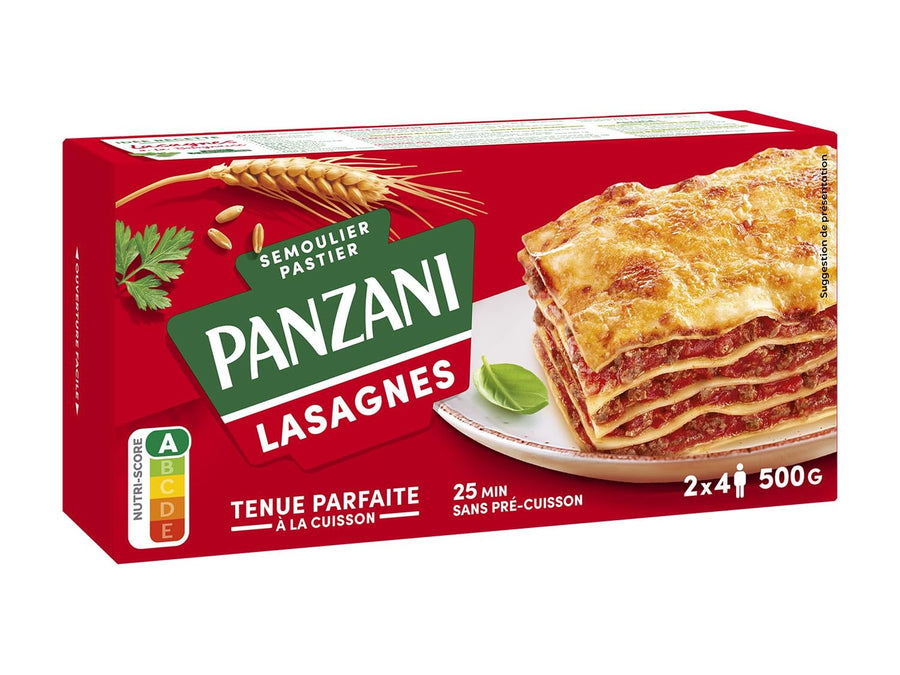 Lasagnes Panzani 500g, pour préparer des plats savoureux, disponibles à Dakar en 60 minutes sur Dialy.sn