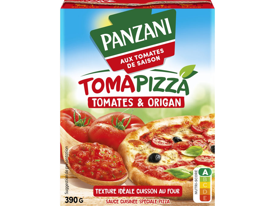 Salsa Tomapizza Panzani, tomates et origan, 390g, idéale pour vos pizzas, disponible à Dakar en 60 minutes sur Dialy.sn