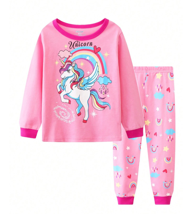 Pyjama maison -Pour fille 4 ans motif licorne manches longues -  2 pièces Dialy - Dakar 