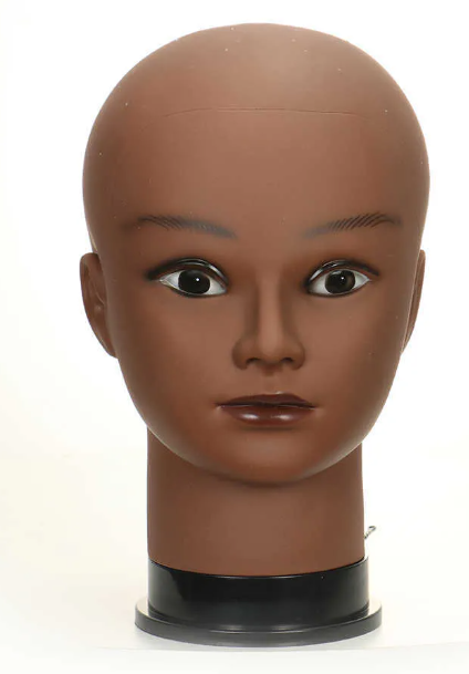 Ruilong - Tête de mannequin chauve avec support, pour la pratique de la cosmétologie, pour pratique de la coiffure Dakar Dialy