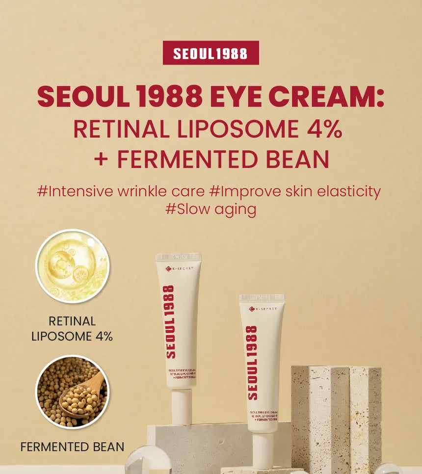 KSECRET Seoul 1988 – Crème Contour des Yeux Rétinal 4% + Haricot Fermenté
