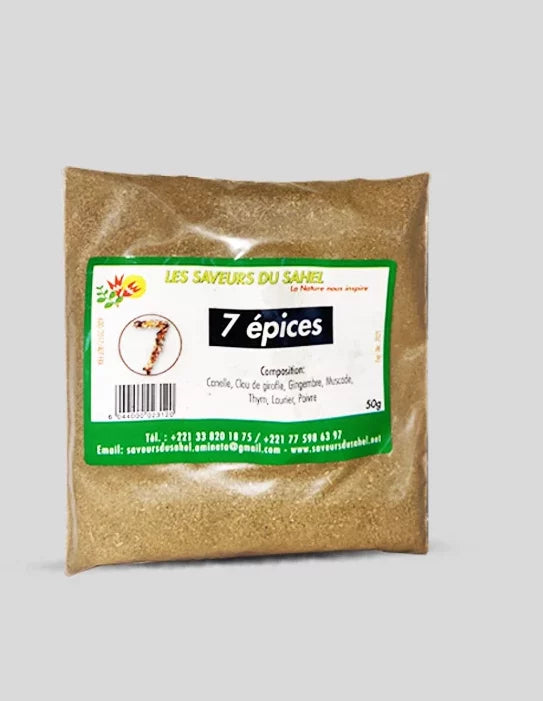  SAVEUR DU SAHEL - Mélange 7 Épices - 50G Dialy - Dakar 