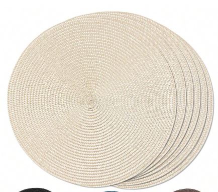 Sets de table ronds 15 pouces – 6 pièces antidérapants