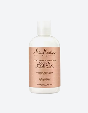 Lait coiffant boucles noix de coco et hibiscus Shea Moisture 237 ml, disponible sur Dialy à Dakar en 60 min

