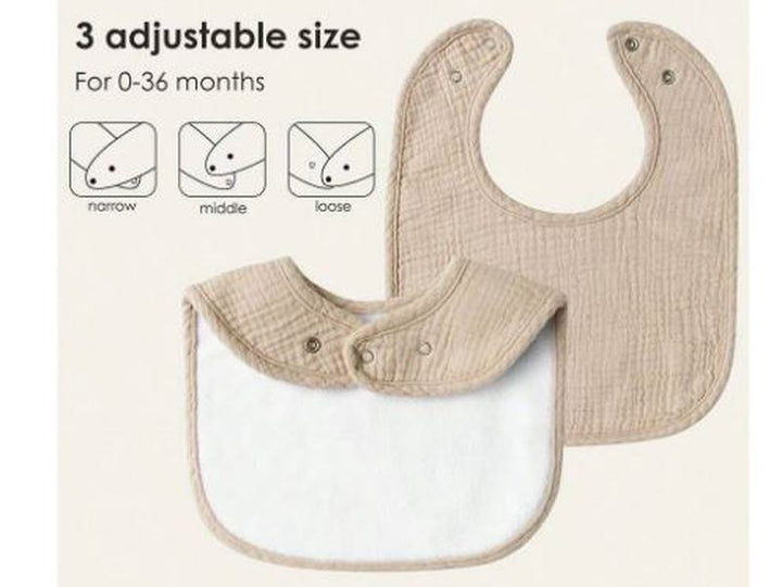 8 paquets de bavoirs vert en mousseline pour bébés , garçons et filles