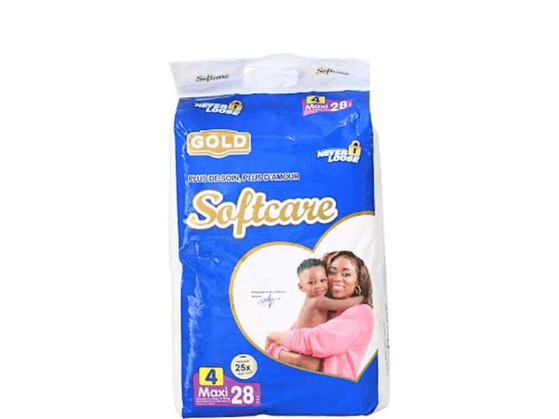 SOFTCARE Gold – Couches bébé – Taille 4 Maxi (9-16 kg) – Pack de 28 Dialy - Dakar 