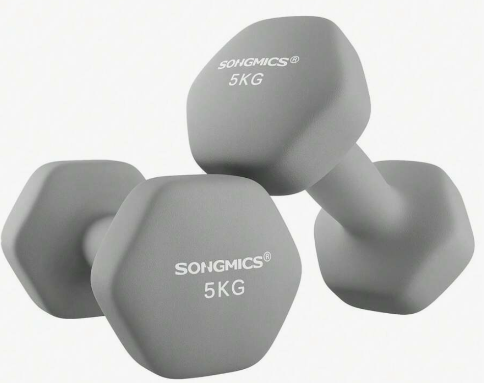 SONGMICS Lot de 2 Haltères Hexagonaux – Revêtement Néoprène Antidérapant – Musculation & Fitness Dialy - Dakar 