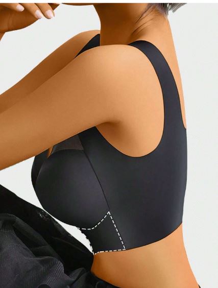 Soutien-gorge push-up sans couture avec bonnets fixés et sans fil , 2 pièces
