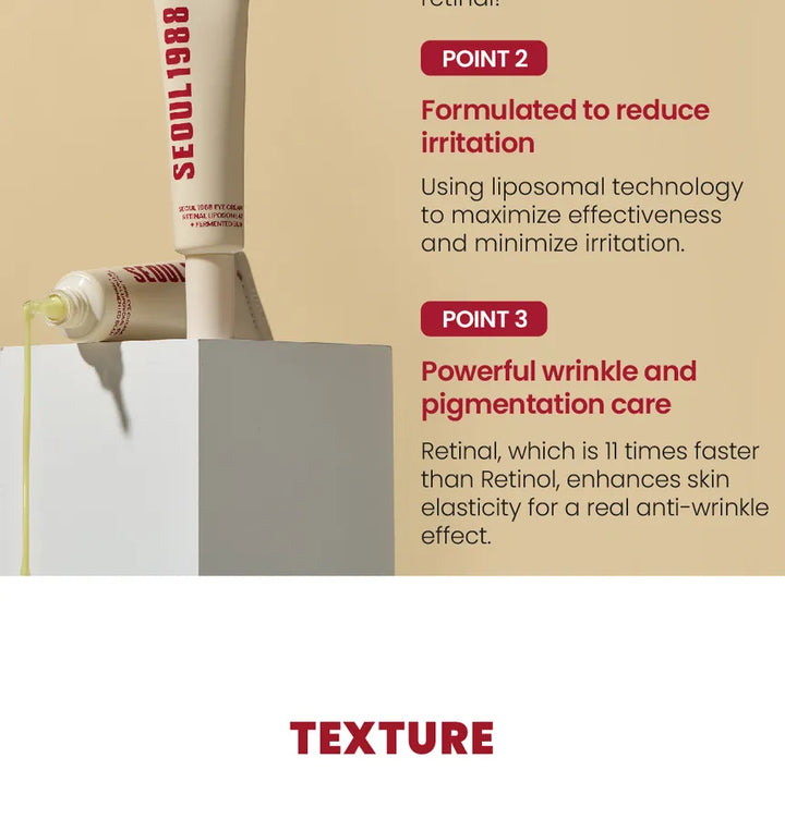 KSECRET Seoul 1988 – Crème Contour des Yeux Rétinal 4% + Haricot Fermenté