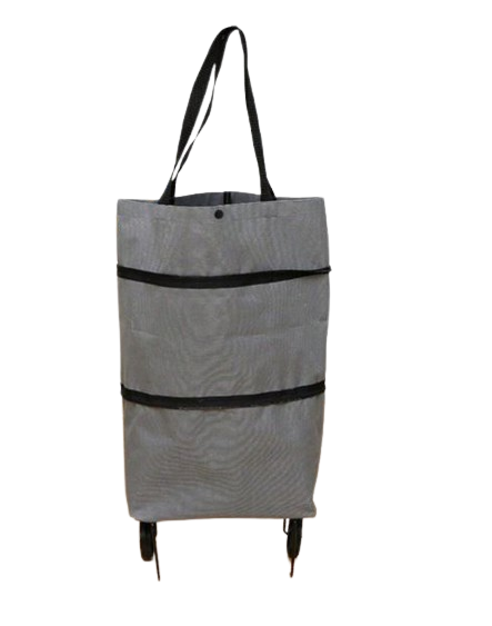 Sac-chariot à roulettes pliable pour courses (capacité de 20kg) - Gris Dakar Dialy