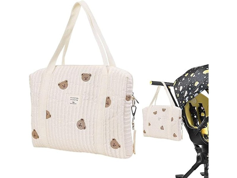 Sac à Langer Bébé en Coton Brodé – Fourre-Tout Portable Dialy - Dakar 