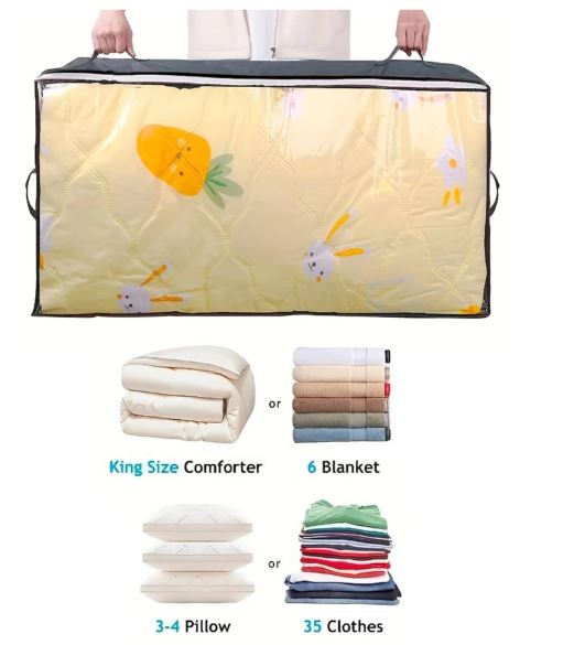 Sac de Rangement XXL - Pour Vêtements, Couettes & Oreillers Dialy - Dakar 