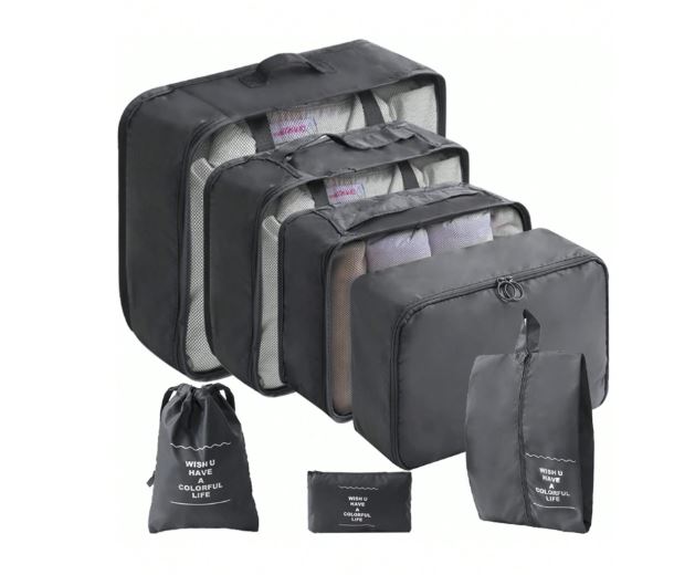 Sacs de Rangement Valise – Set de Voyage 7 Pièces Dialy - Dakar 