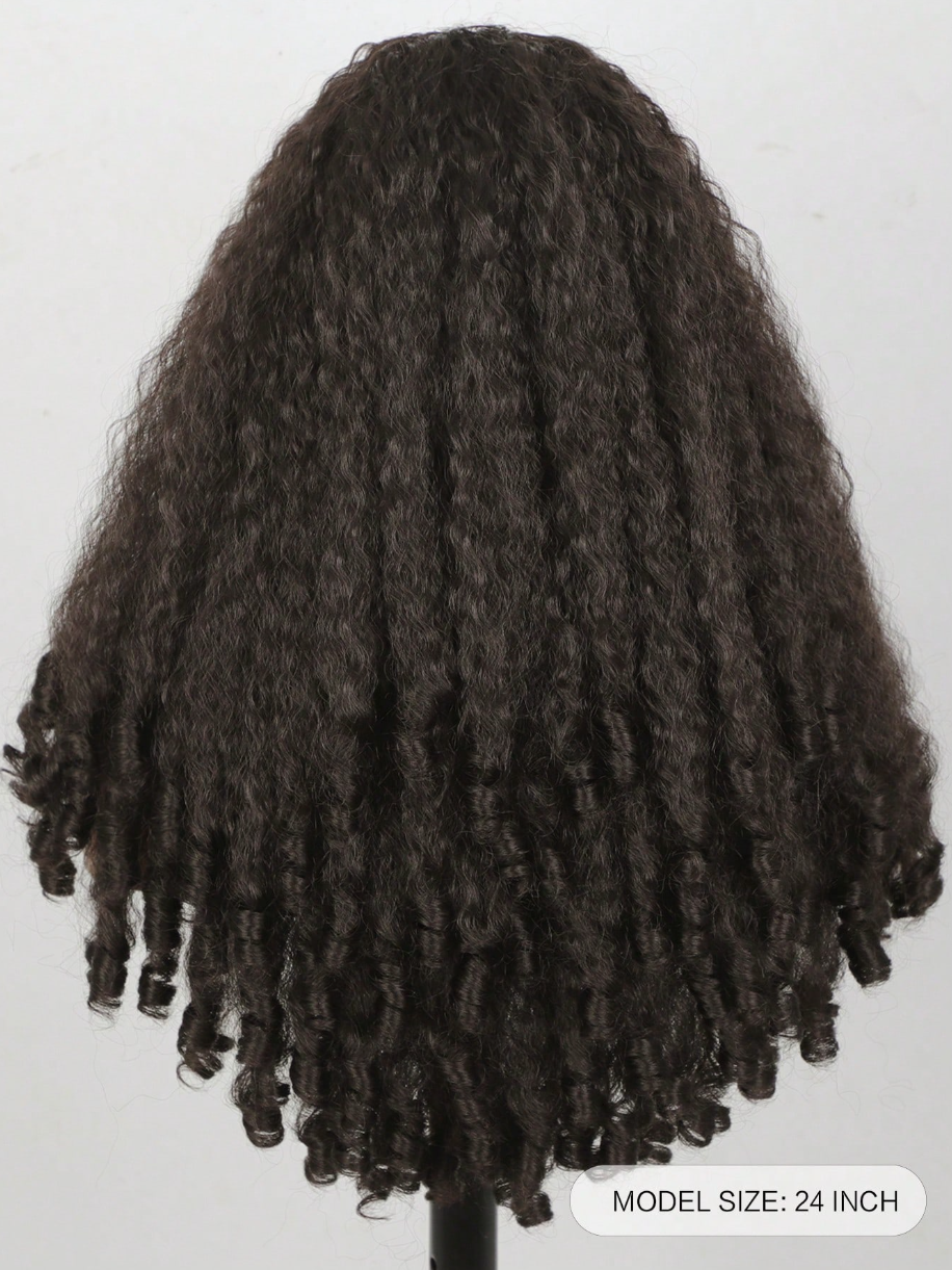 Perruque U Part Afro Bouclée – Synthétique Clip-in Sans Colle