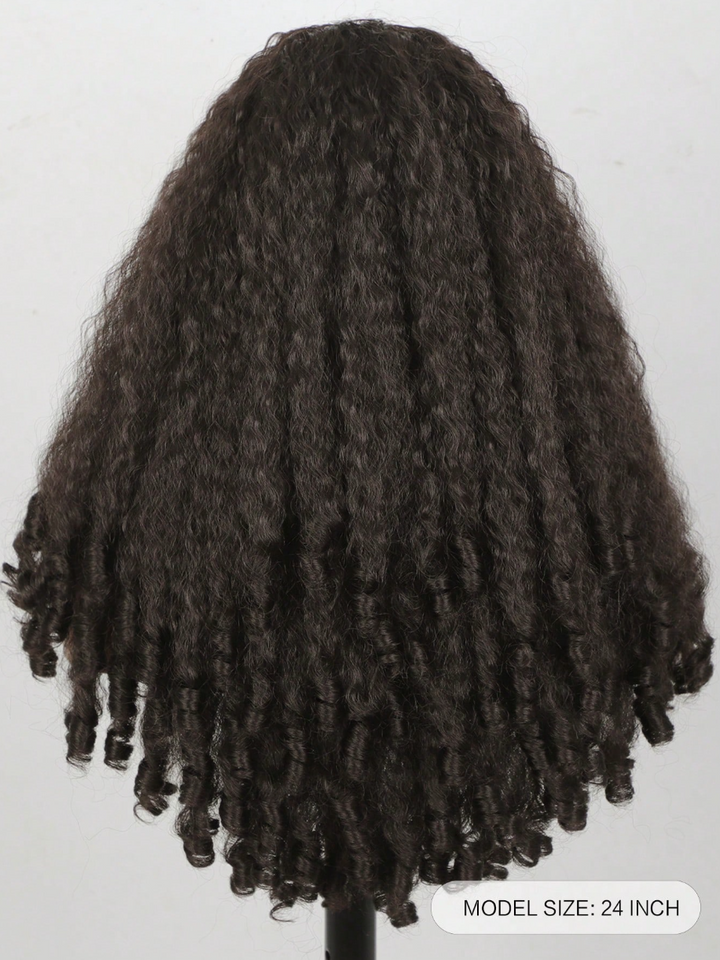 Perruque U Part Afro Bouclée – Synthétique Clip-in Sans Colle