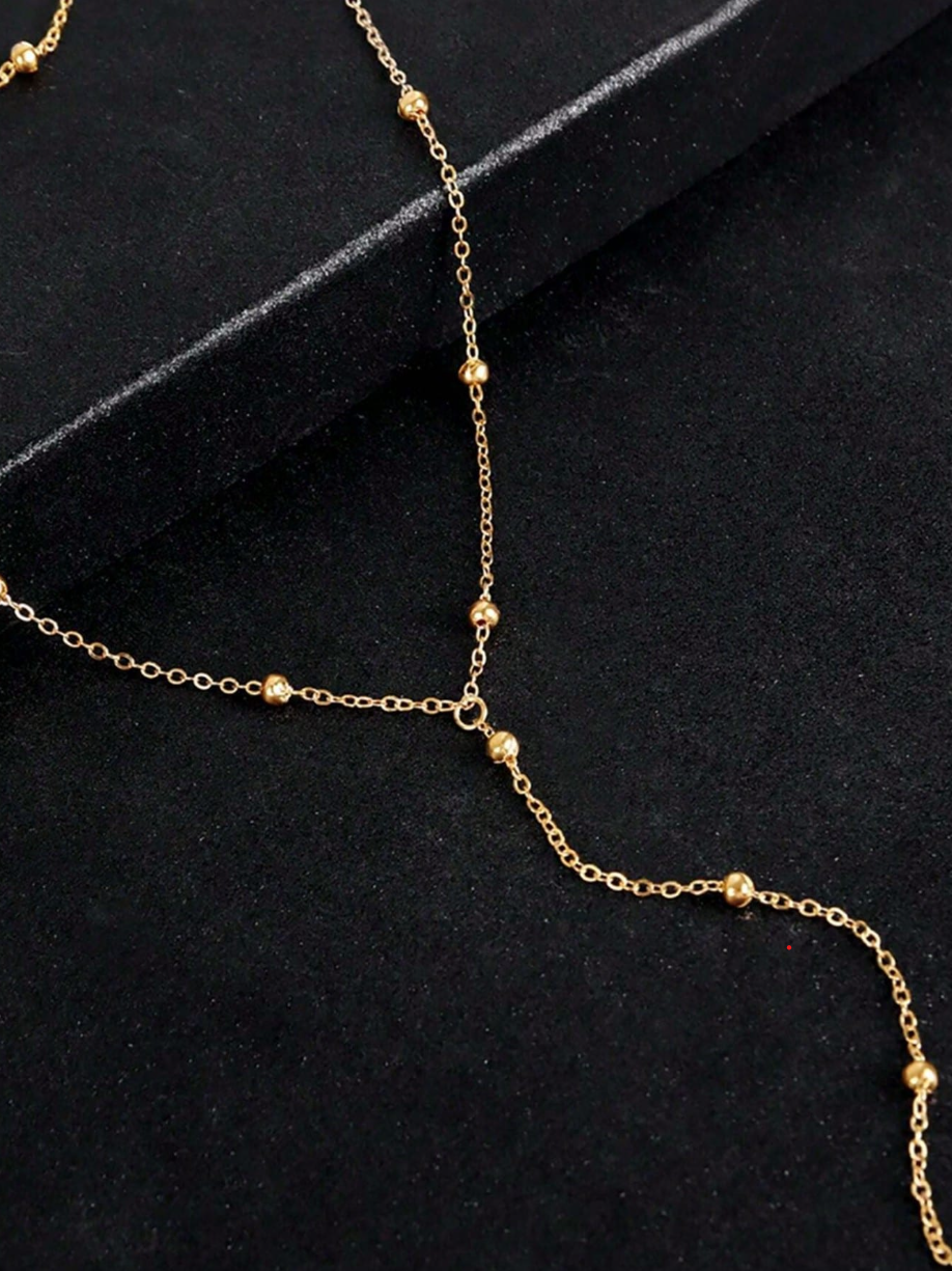 Collier Aomogo Double Couche en Acier Inoxydable avec 2 Bracelets – Élégance Moderne
