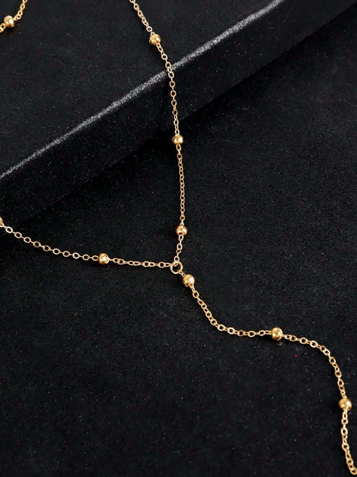 Collier Aomogo Double Couche en Acier Inoxydable avec 2 Bracelets – Élégance Moderne