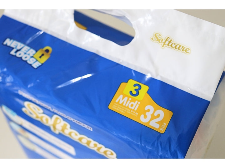 Softcare Gold  Pour Bébés - Taille 3 Midi de 6 à 11 kg - Pack Économique de 32 Couches