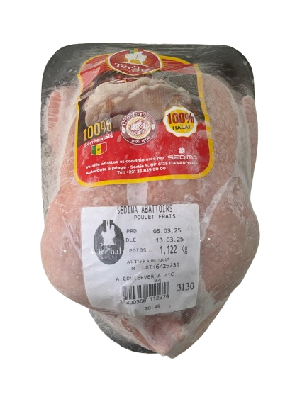 Poulet entier frais TERHAL – Disponible à Dakar en 60 min sur Dialy




