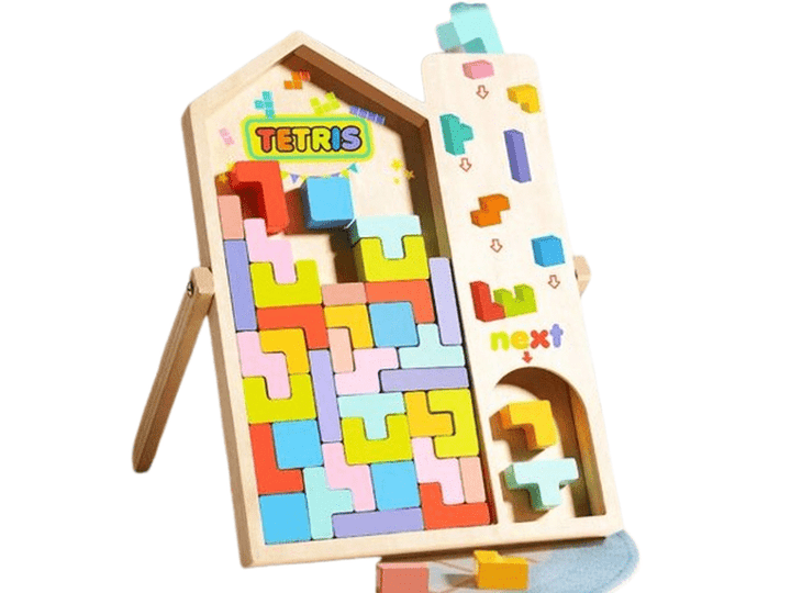 TETRIS - Puzzle en Bois Éducatif 3D pour Enfants de 4 à 10 Ans, Blocs Colorés et Épais Dialy - Dakar 