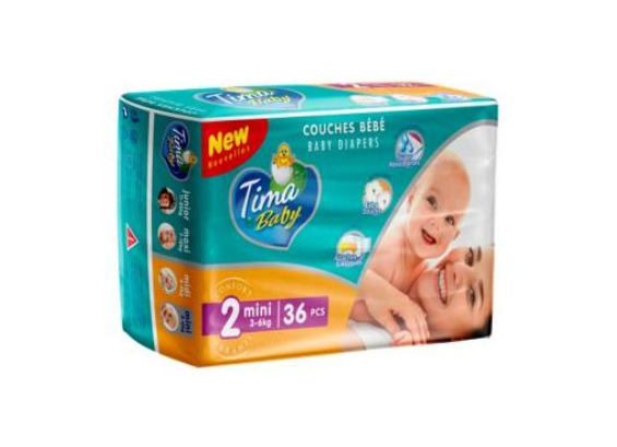 TIMA BABY - Couches bébé taille 2 mini (3-6kg) - Lot de 5 X 36 couches Dakar Dialy
