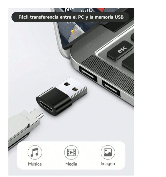 Adaptateur USB-C Femelle vers USB-A Mâle – Lot de 2 + Étui