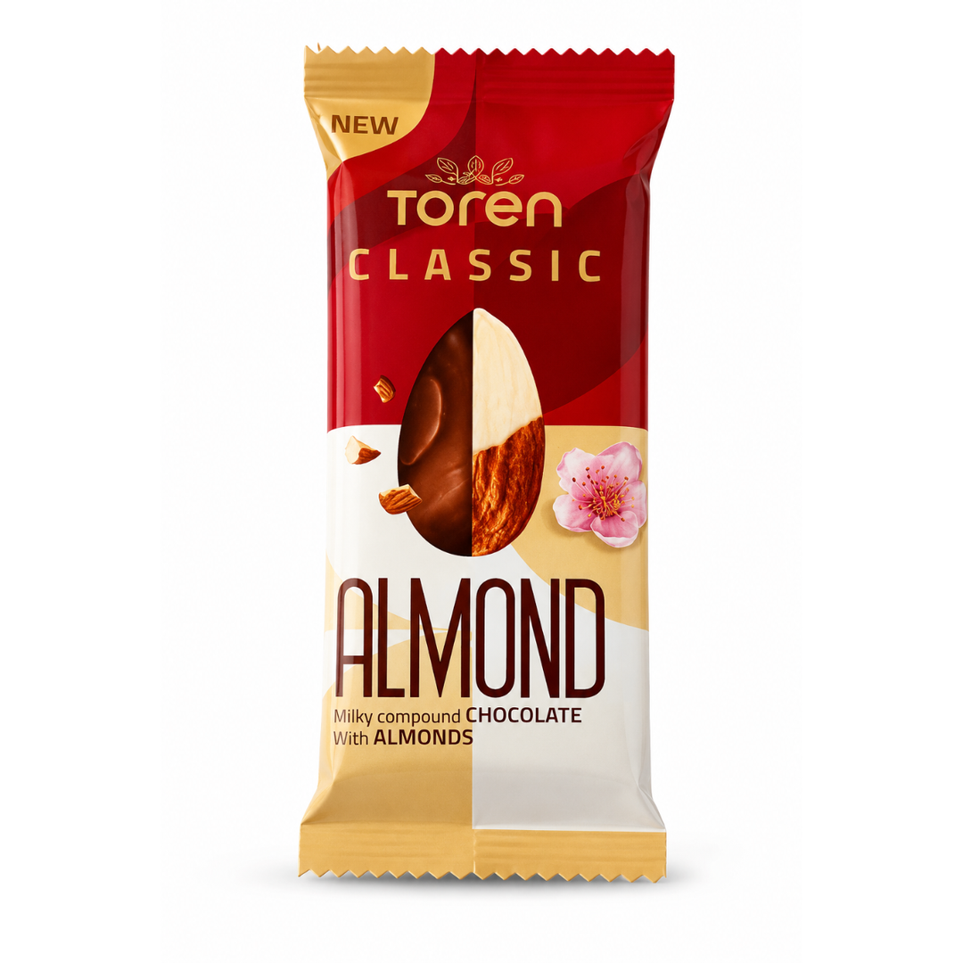TOREN – Barre Chocolat au Lait avec Amande – 55 g