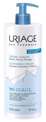 Uriage Eau Thermale Crème Lavante - 500 ml, soin doux et hydratant pour peaux sensibles. Disponible sur Dialy.sn