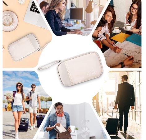 Trousse de voyage pratique pour articles de toilette et maquillage, idéale pour les séjours