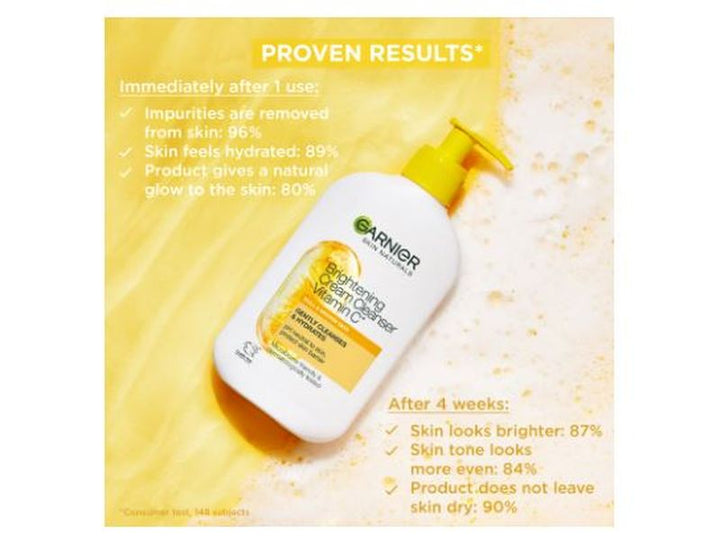 GARNIER - Crème Nettoyante Éclaircissante à la Vitamine C - 250 ml