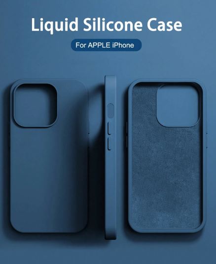 Étui de Protection Luxe en Silicone Liquide – Compatible Apple iPhone