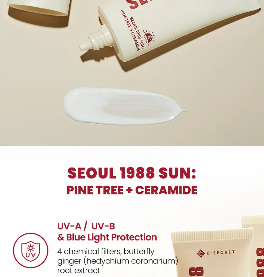KSECRET - SEOUL 1988  Crème solaire : Pine Tree + Ceramide