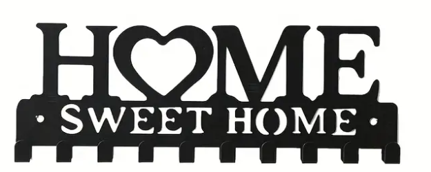Porte-clés chic mural, motif sweet home